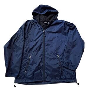 Vintage Y2K Windbreaker Foot Locker Navy Blue Full Zip Men's Large Referee Logo